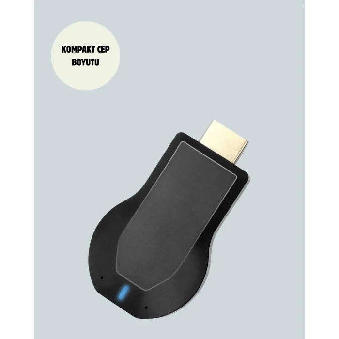 Kompakt HDMI Kablosuz Dongle – 1080p Görüntü ve Plug‑and‑Play Kurulum