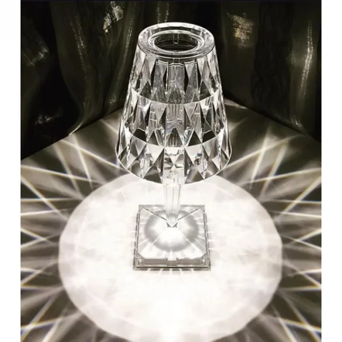 Kristal Abajur LED Kumandalı Ve Dokunmatik Masa Lambası