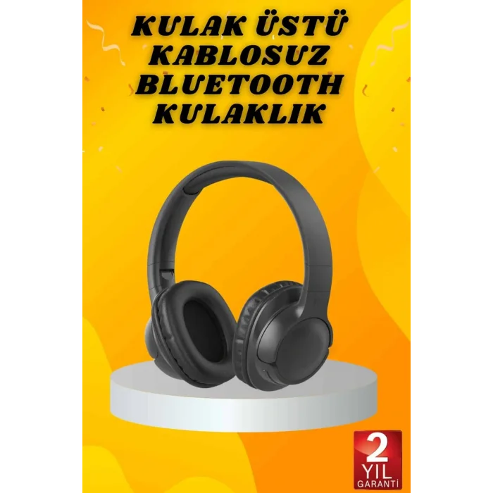 Kulak Üstü Bluetooth Kulaklık Ayarlanabiilir Uzun Pil Ömrü Kablosuz 5.0 Bluetooth