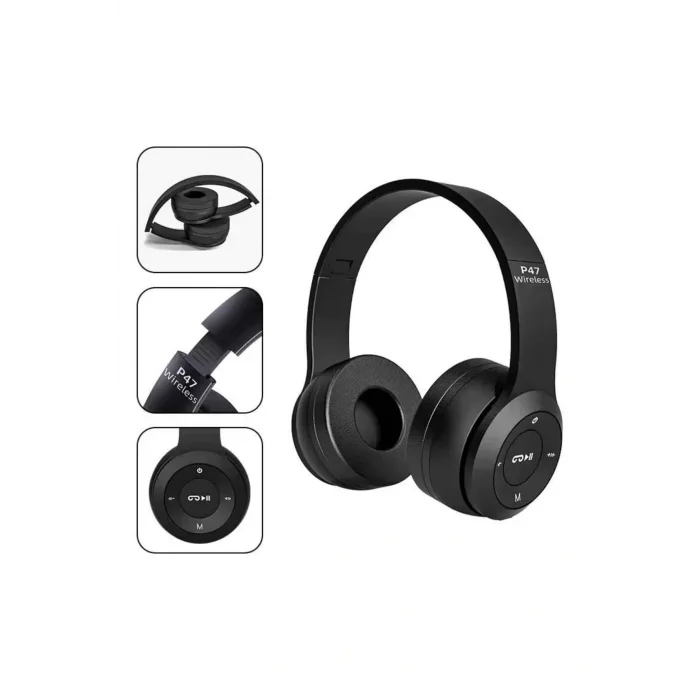 Kulak Üstü Bluetooth Kulaklık Yüksek Ses Kaliteli Ayarlanabilir