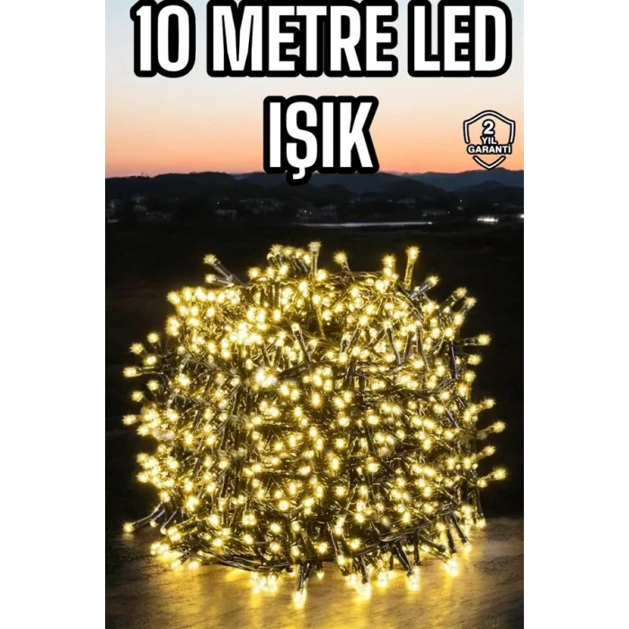 Led Işık 10 Metre Gün Işığı Parlak ve Doğal Ağaç Süsleme