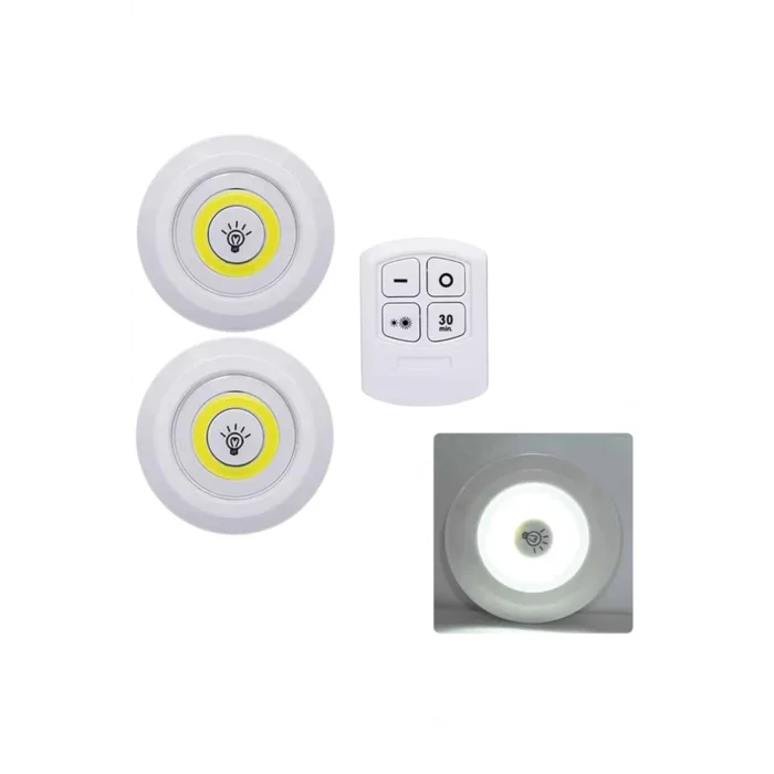Led Lamba 3lü Uzaktan Kumandalı Yapışkanlı