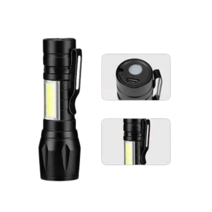 Led Lamba El Feneri Küçük Taşınabilir USB Şarjlı Acil Durum Lambası