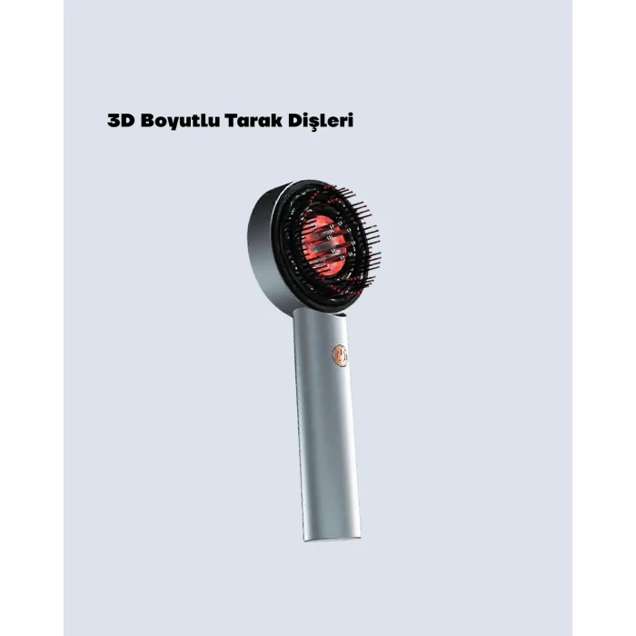 LED Teknolojili Elektrikli Saç Masaj Fırçası Mikro Akımlı