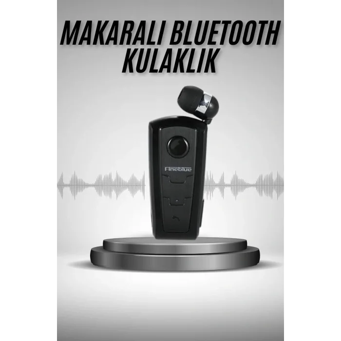 Makaralı Bluetooth Kulakiçi Yaka Kulaklığı Kablosuz Kulaklık