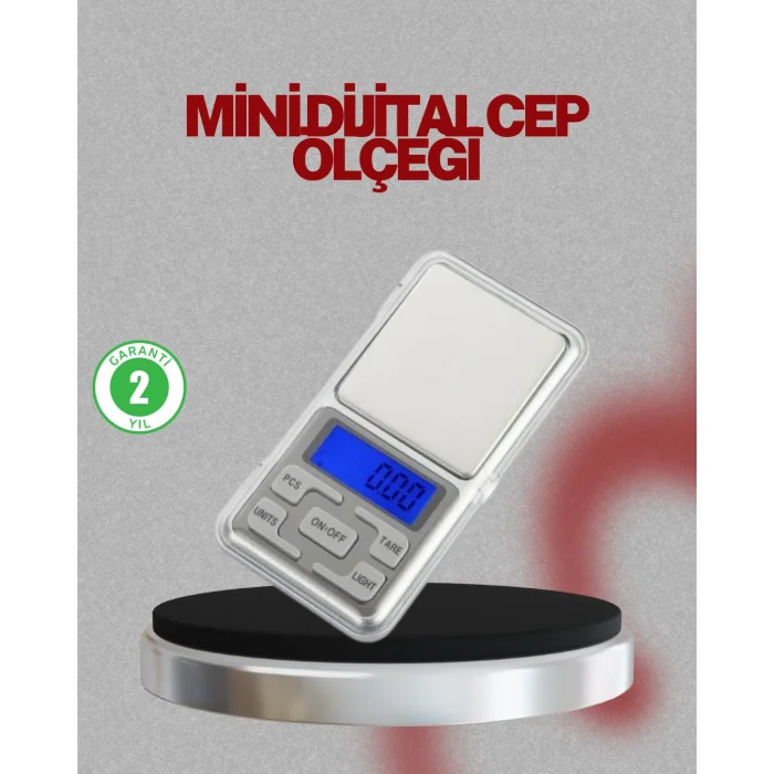 Mavi Işıklı LCD Ekranlı Hassas Tartı Terazisi