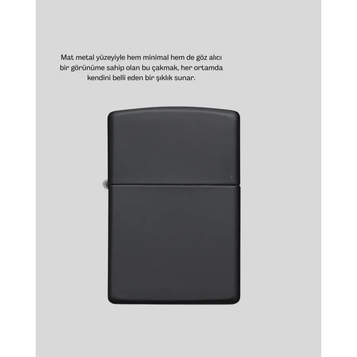 Metal Gövdeli Tasarım Çakmak Mat Yüzeyli ve Ergonomik Tutma Özellikli