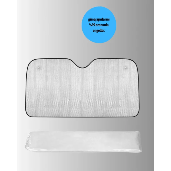 Metalize Reflektör Yüzeyli UV Koruyucu Araç Güneşliği – Serin ve Güvenli Sürüşler İçin