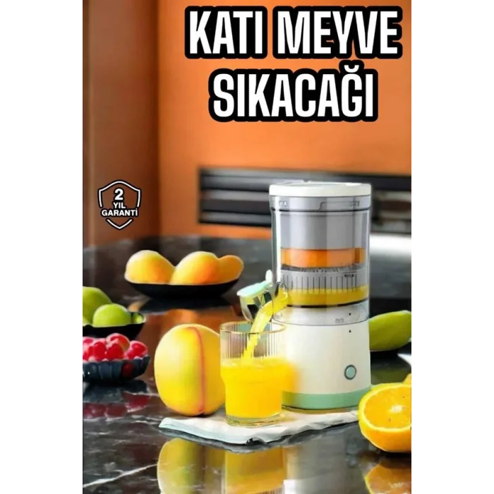 Meyve Sıkacağı USB Şarjlı Taşınabilir Çift Bıçaklı Güvenlik Kilidi