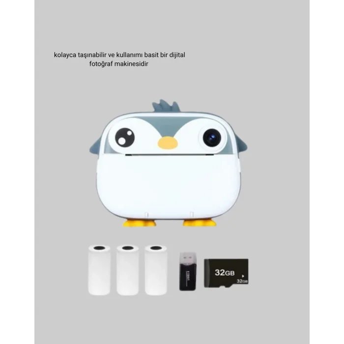 Mini Çocuk Kamera Anında Baskı Özellikli HD Video Termal Yazıcılı