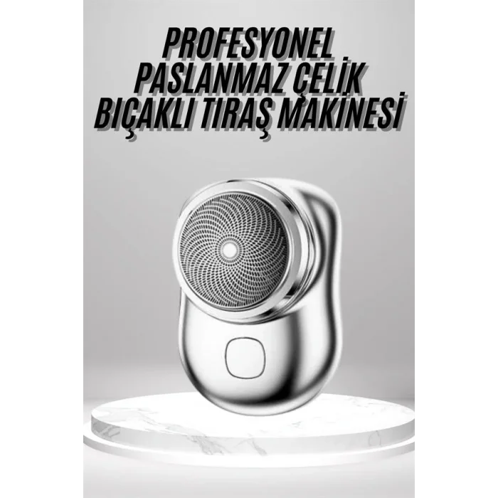 Mini Sıfır Sakal Yanak Tıraş Makinesi USB Şarjlı Sıfır Sakal Taşınabilir Korumalı