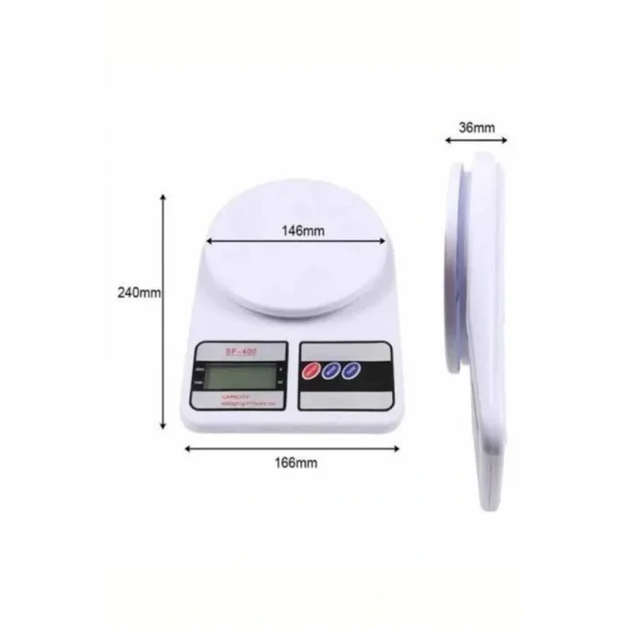 Mutfak Tartısı Dijital Göstergeli Hassas Tartı 10 Kg Kapasiteli