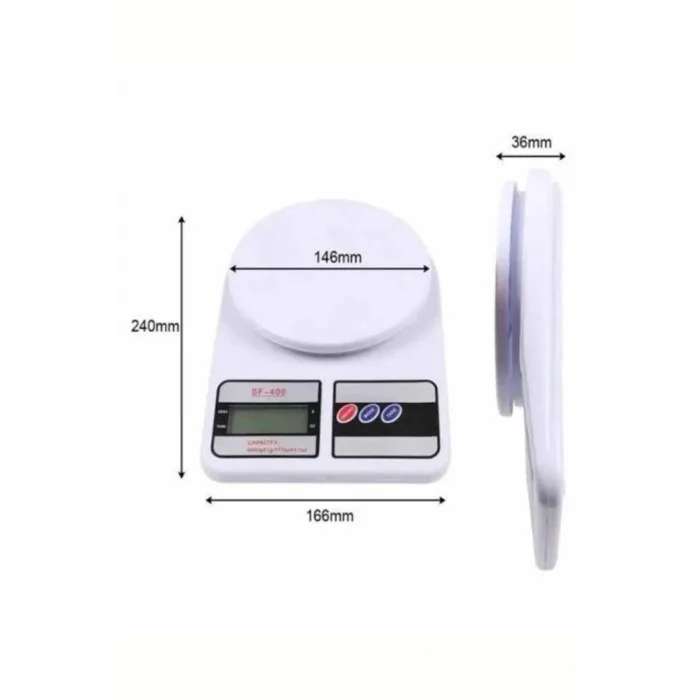 Mutfak Tartısı Dijital Göstergeli Hassas Tartı 10 Kg Kapasiteli