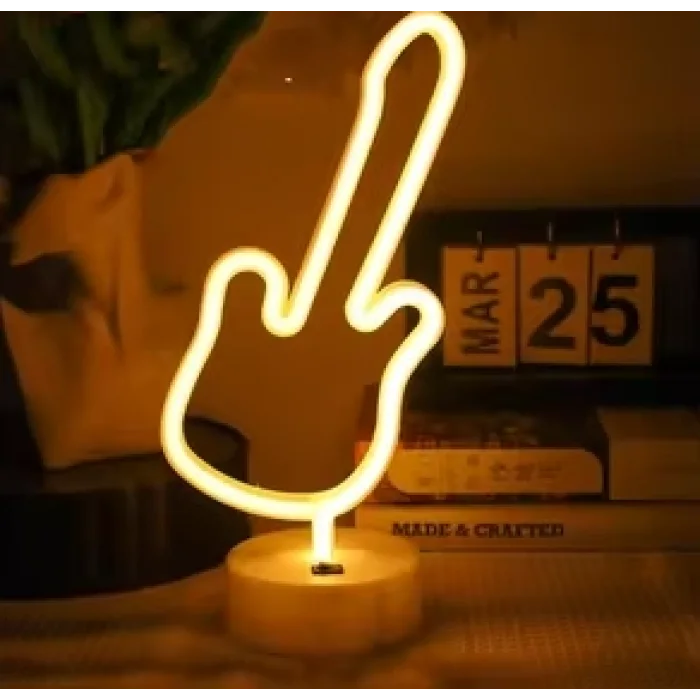 Neon Gitar Masa Lambası