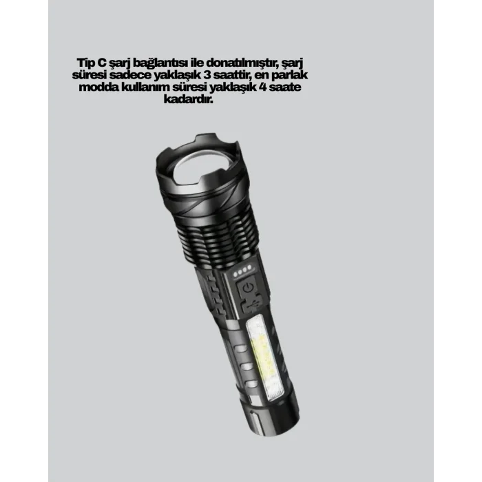 Outdoor ve Acil Durum İçin Güçlü LED El Feneri