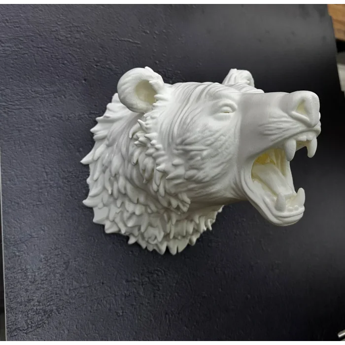Özel Tasarım Beyaz Ayı Duvar Aksesuarı 3D Dekoratif Heykel 25x19 cm