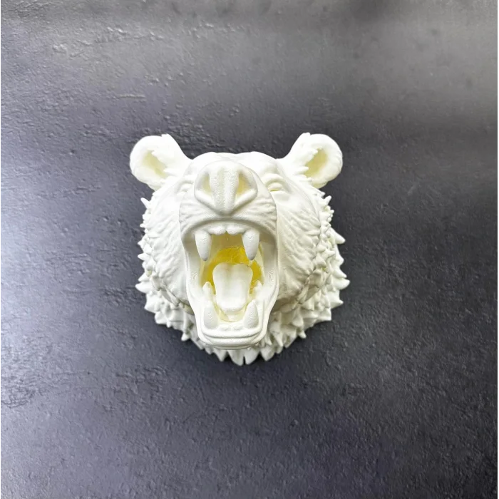 Özel Tasarım Beyaz Ayı Duvar Aksesuarı 3D Dekoratif Heykel 25x19 cm