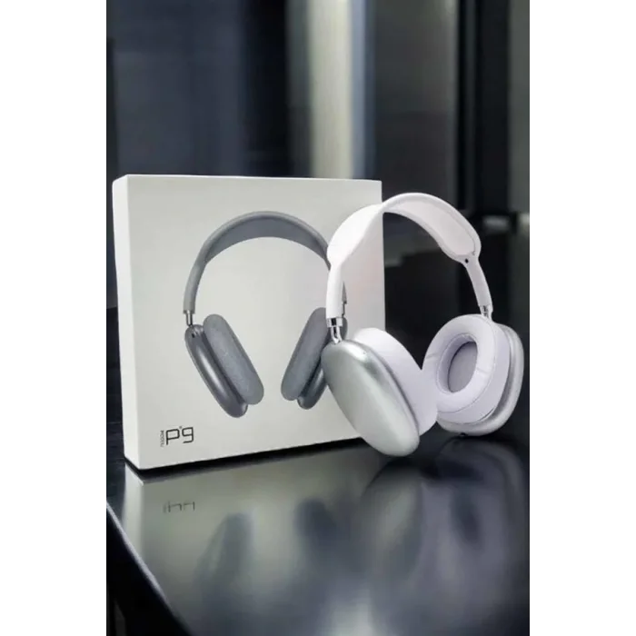 P9 Air Max Kablosuz 5.0 Mikrofonlu Bluetooth Kulaklık Beyaz Yüksek Ses Kaliteli