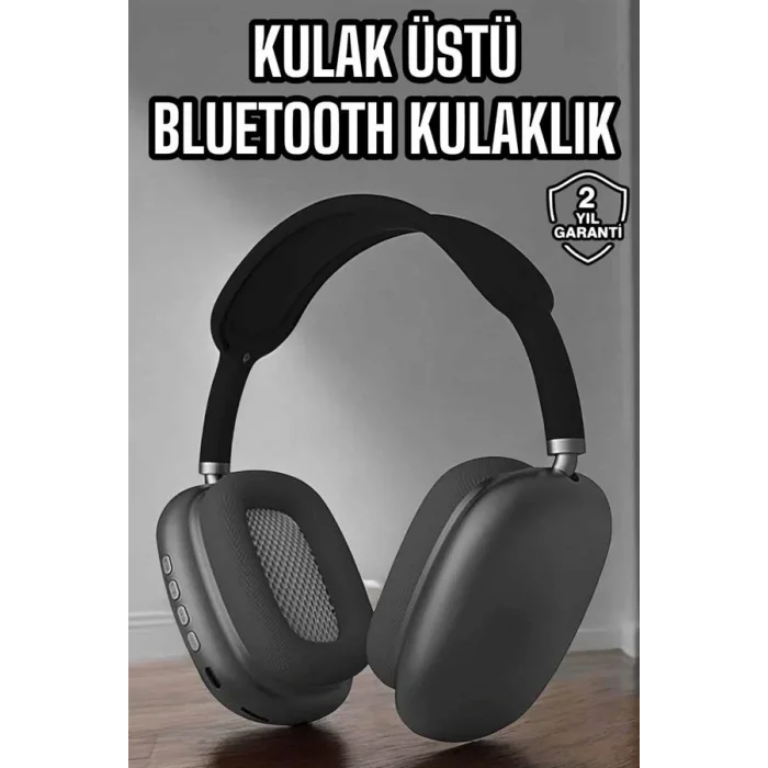 P9 Plus Hi-fi Ses Kalitesi Ayarlanabilir Mikrofonlu Bluetooth Kulaklık Siyah