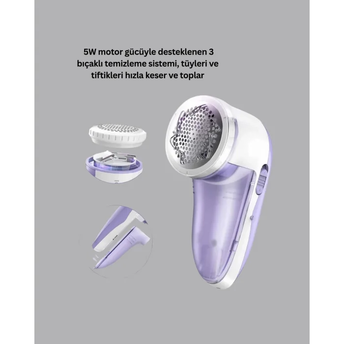 Pamuk Tiftik Tüy Temizleme Makinesi 5W – 3 Bıçaklı Sistem