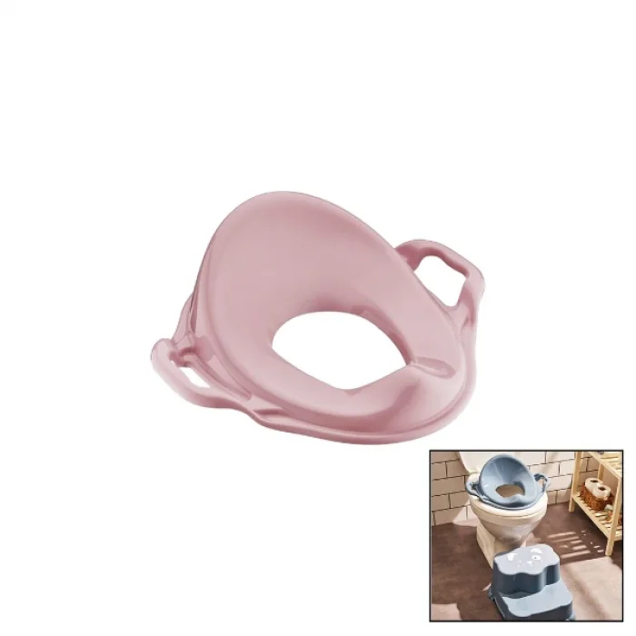 Pembe Kulplu Çocuk Klozet Adaptörü