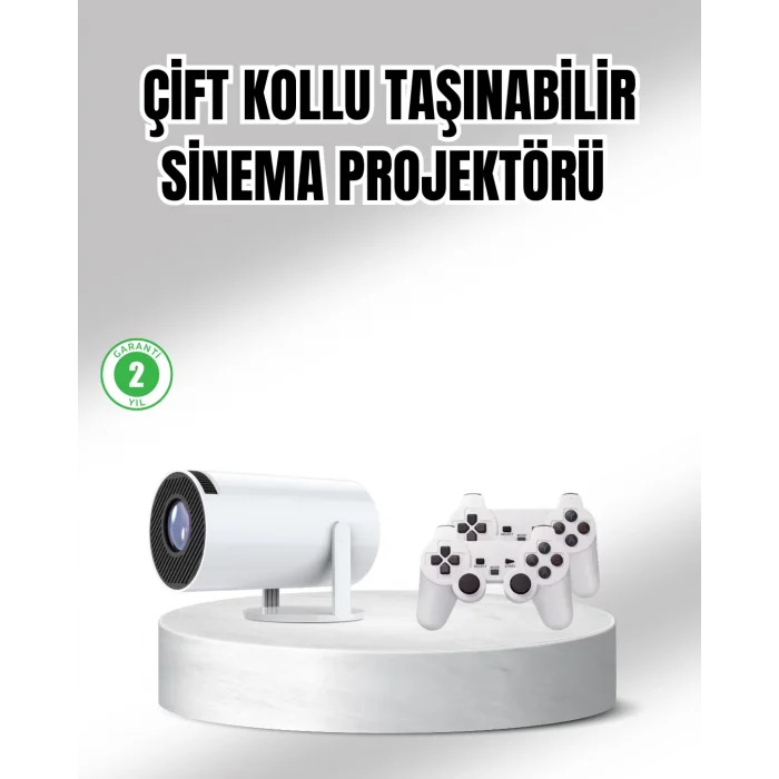 Projeksiyon Cihazı 4K Destekli Kablosuz Bağlantılı Bluetooth 5.0