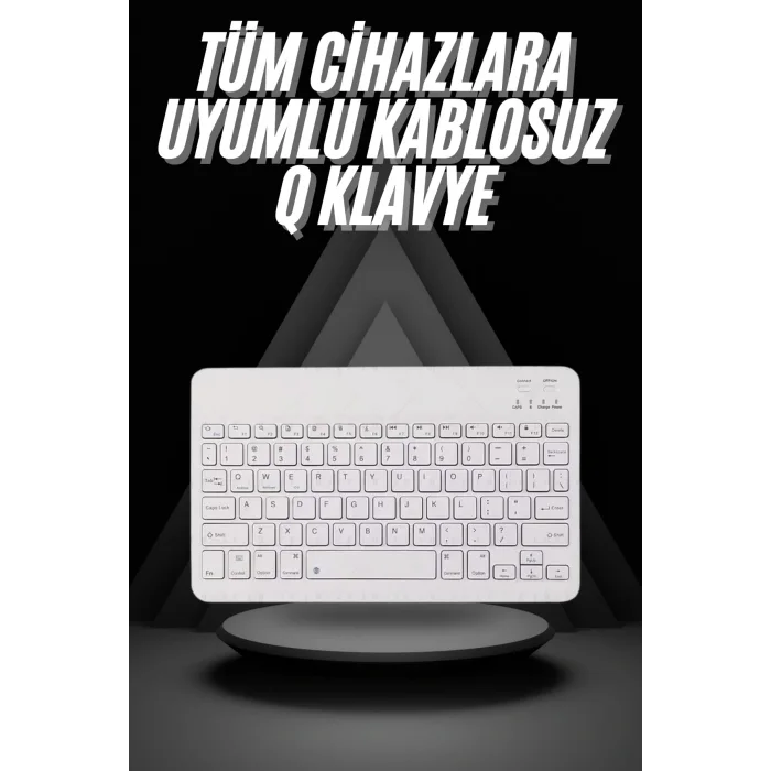 Q Klavye Türkçe Bluetooth Klavye Tüm Cihazlara Uyumlu Kablosuz