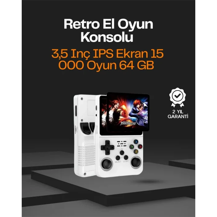 R36S Taşınabilir Retro Oyun Konsolu – 15.000 Oyun, 64 GB Depolama, IPS Ekran