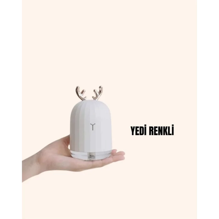 Renkli LED Işıklı ve Sürekli Spreyli Masa Nemlendirici