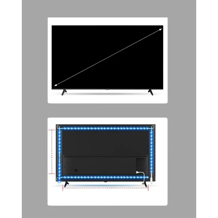 RF Kumandalı Renk Değiştiren TV LED Şerit 2MT