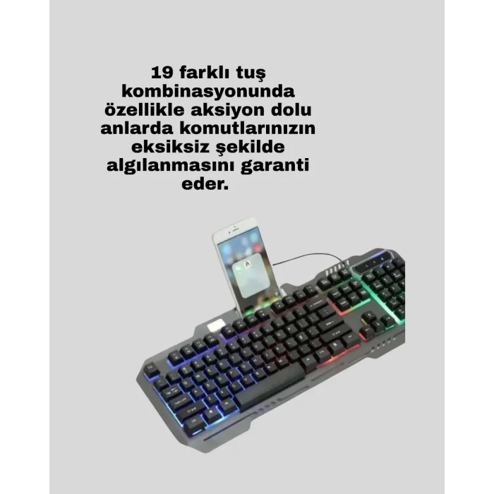RGB Aydınlatmalı Oyuncu Klavye Mouse – Mekanik Hissiyat, Maksimum Kontrol