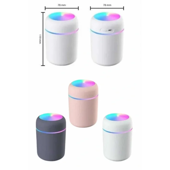 Rgb Işıklı Ulrasonik Ledli Hava Nemlendirici Buhar Makinesi Buhardanlık