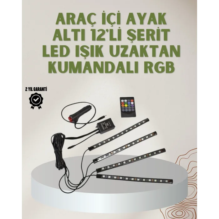 RGB LED Araç İçi Aydınlatma – Kumandalı Sistem