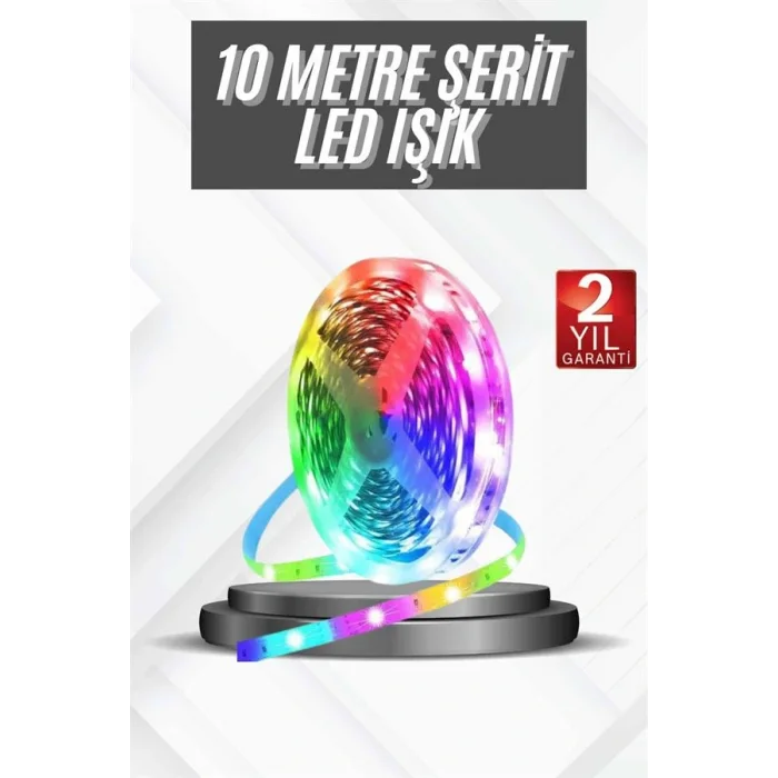 RGB Şerit Led 10 Metre Led Işık Kumanda ile Kontrol RGB