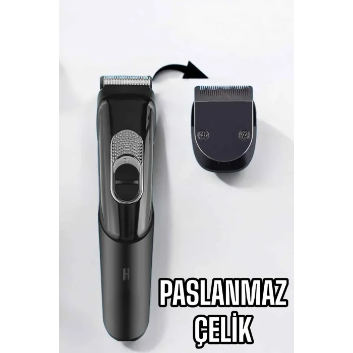 Saç Sakal Vücut Şarjlı Kablosuz Tıraş Makinesi Profesyonel Paslanmaz Çelik
