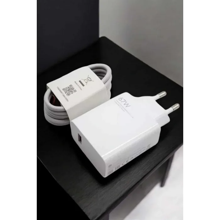 Şarj Aleti 67W Hızlı Şarj Turbo Type-C Uyumlu Şarj Adaptörü Kablosu