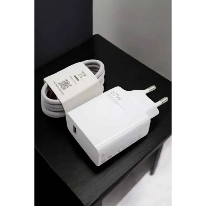 Şarj Aleti 67W Hızlı Şarj Turbo Type-C Uyumlu Şarj Adaptörü Kablosu