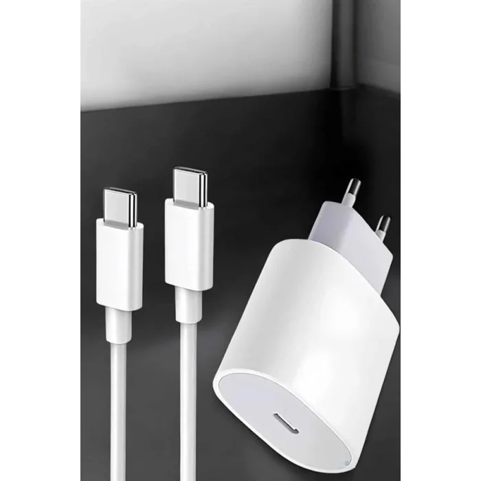 Şarj Aleti İOS 15/15 Pro Max Uyumlu Şarj Adaptörü ve Kablosu
