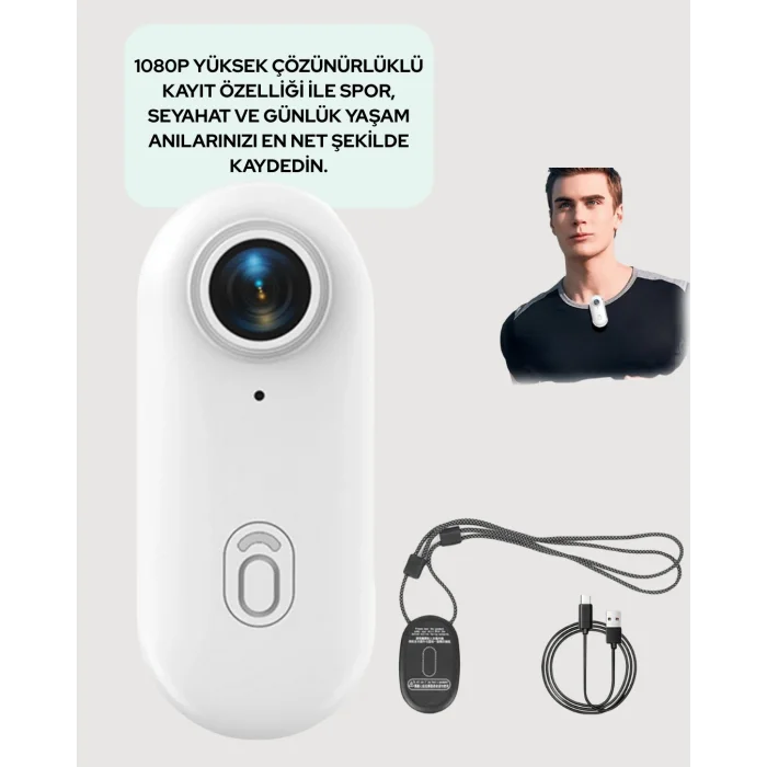 Şarj Edilebilir Uzun Ömürlü Mini Spor Kamera Full HD