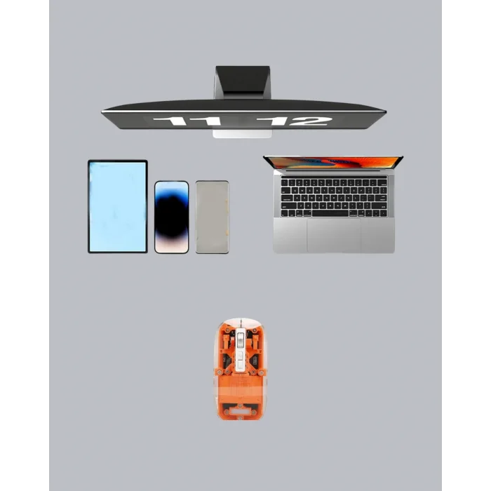 Şarjlı Ergonomik Fare – 1600 DPI, Sessiz Tıklama Özellikli