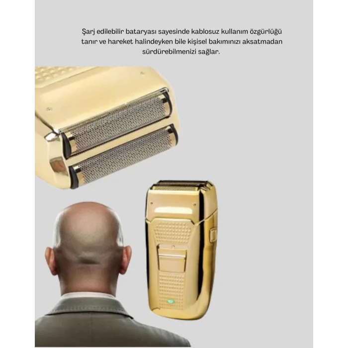 Şarjlı Islak Kuru Tıraş Makinesi Cilt Dostu Hassas Bıçaklı