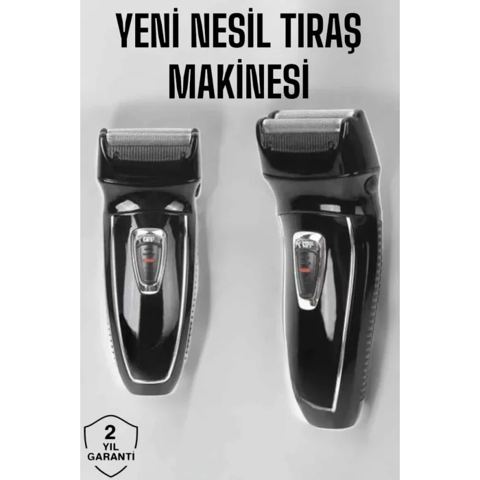 Şarjlı Paslanmaz Çelik Bıçaklı ve Kablosuz Saç Sakal Tıraş Makinesi