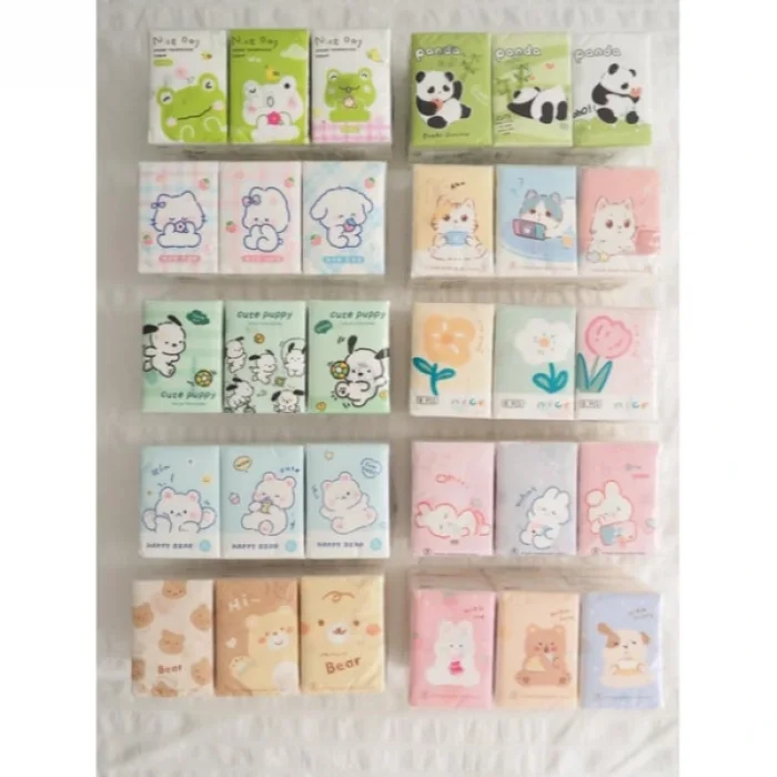 Sevimli Figürlü Çocuk Mendili 9lu Paket