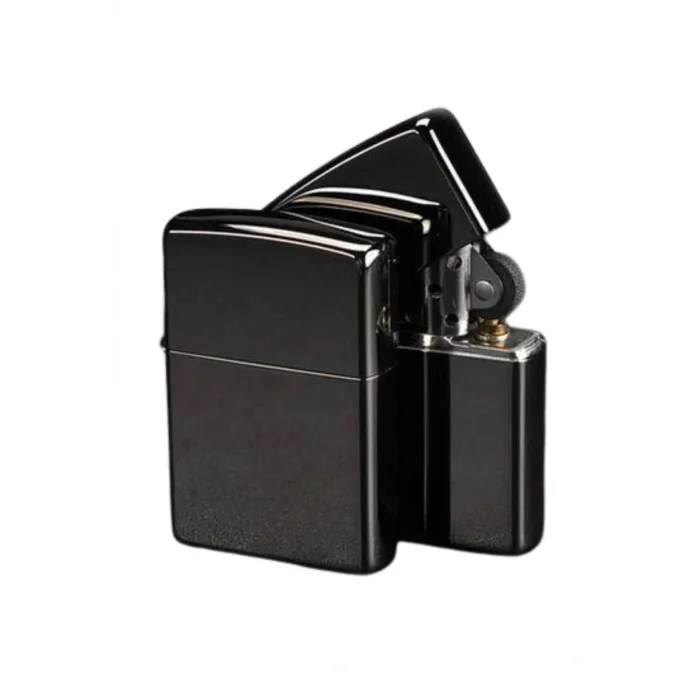 Siyah Kutulu Metal Çakmak Benzinli Hediyelik Eşya