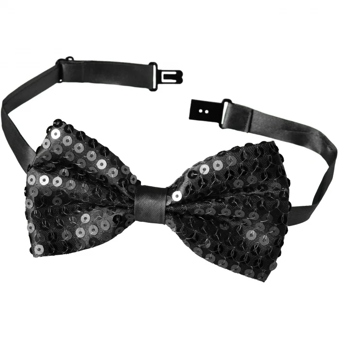 Siyah Payetli Pullu Papyon