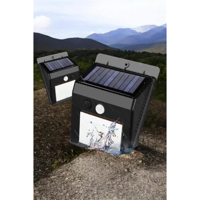 Solar Lamba Giriş, Bahçe Yol Avlu Hareket Sensörlü Led Parlak Gece Su Geçirmez