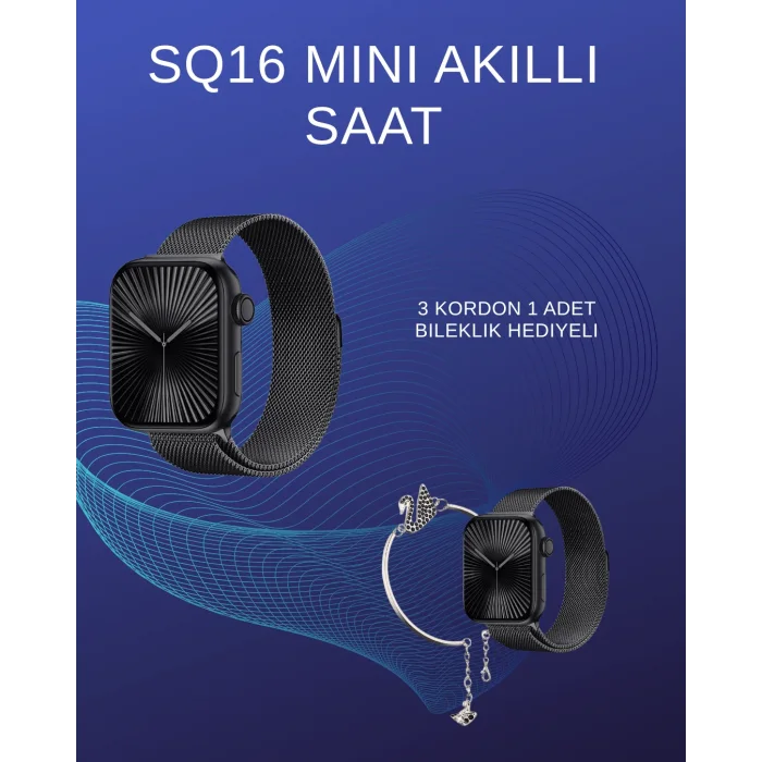 SQ-16 Mini Series 10 Akıllı Saat | Spor Modları, Bildirim ve Müzik Kontrolü