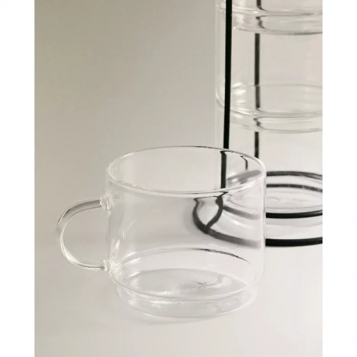 Standlı Borosilikat 4lü Fincan Seti