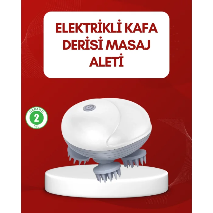 Su Geçirmez Elektrikli Kafa Masaj Cihazı IPX7
