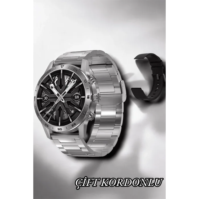 Suya Dayanıklı Dokunmatik Akıllı Saat Bluetooth 5.0, Sesli Asistan ve Sağlık Takibi